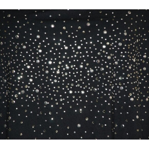 Venus Womens Black Studded Open Shoulder Blouse Top Size 3X Stretch Short Sleeve - Picture 3 of 9